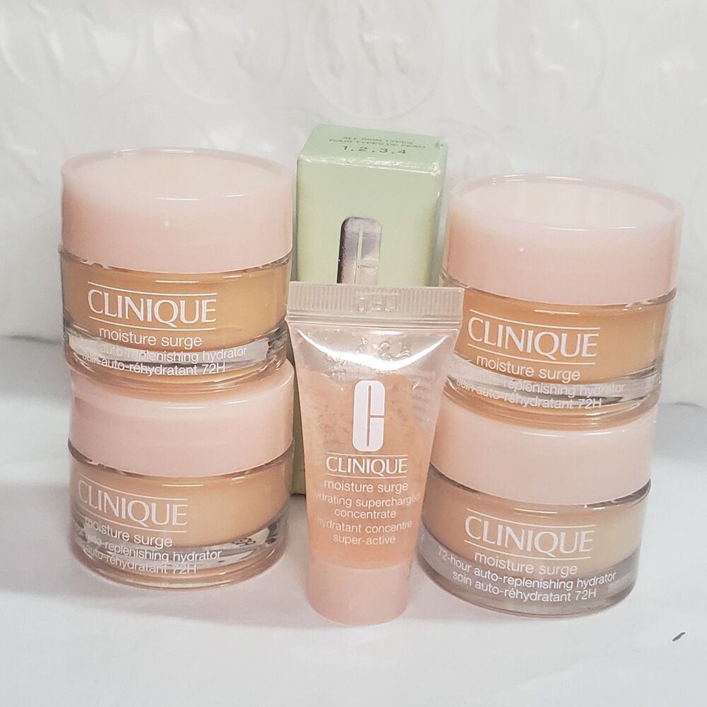 NEW NOT IN BOX Clinique Moisture Surge 72-hour Bundle TRAVEL SIZE 4 jars & 1tube